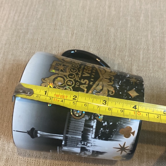 Las Vegas Beautiful Collector Black & Gold Large Coffee Mug LIKE NEW - Picture 10 of 14